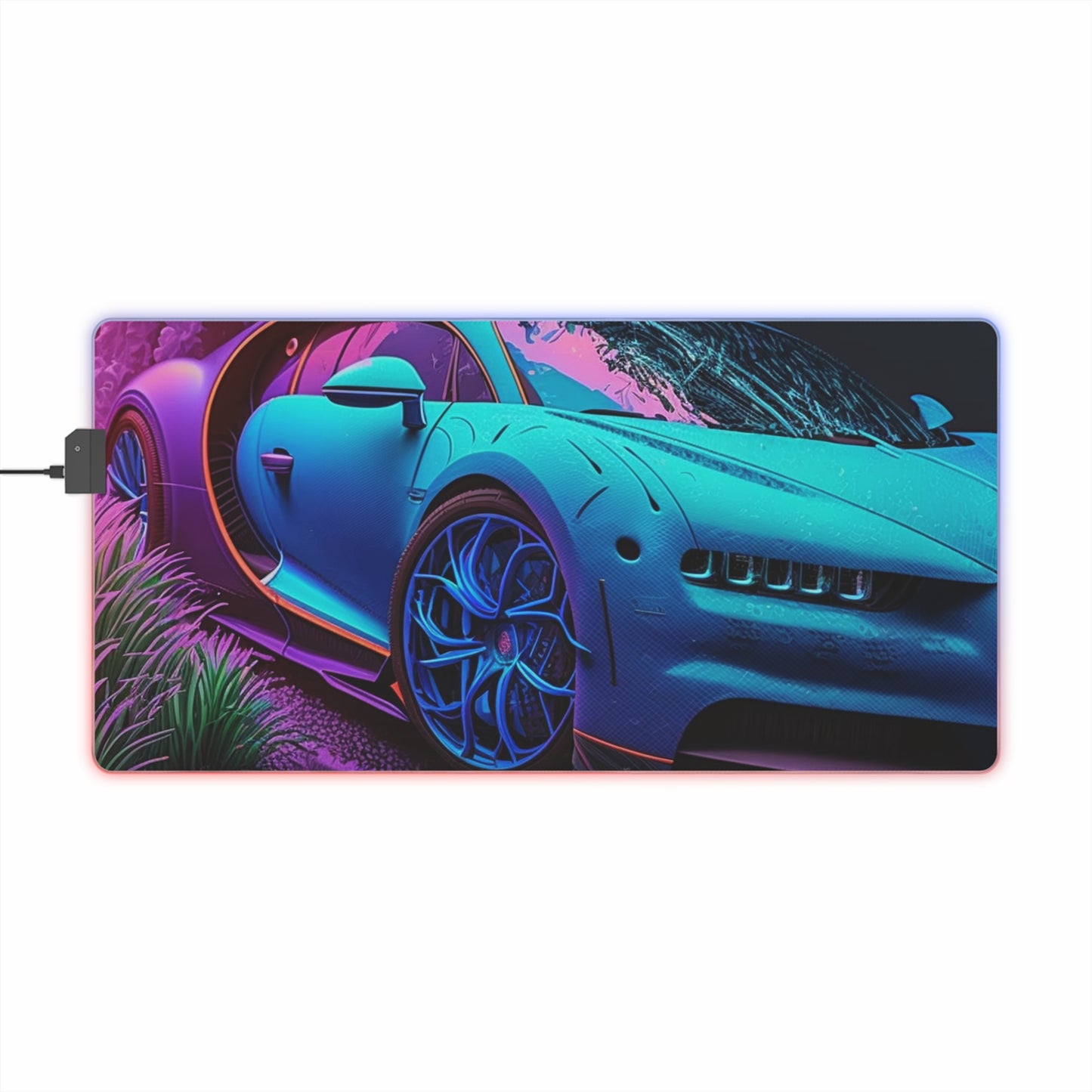 LED Gaming Mouse Pad Bugatti Neon Chiron 2