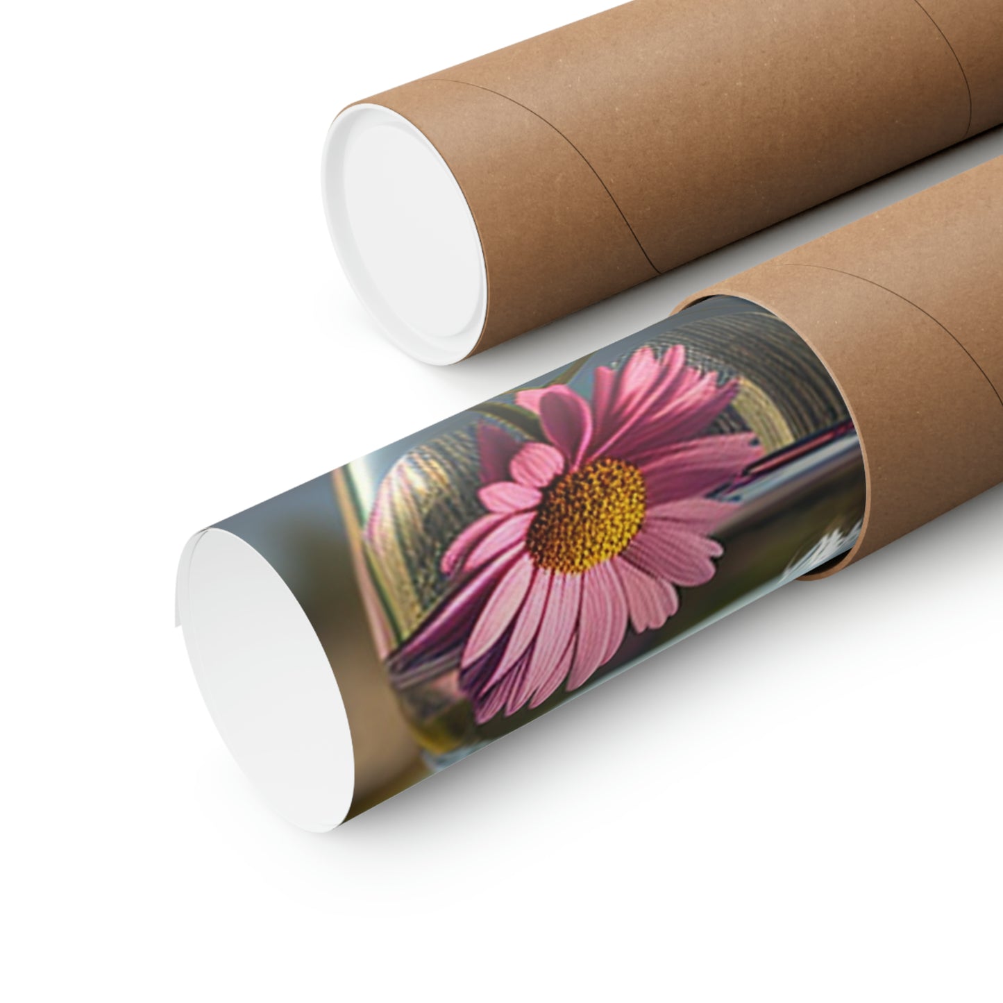 Premium Matte Vertical Posters Pink Daisy 3