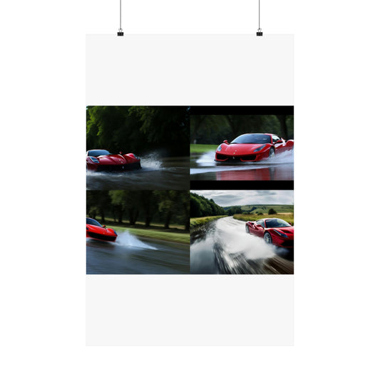 Premium Matte Vertical Posters Water Ferrari Splash 5