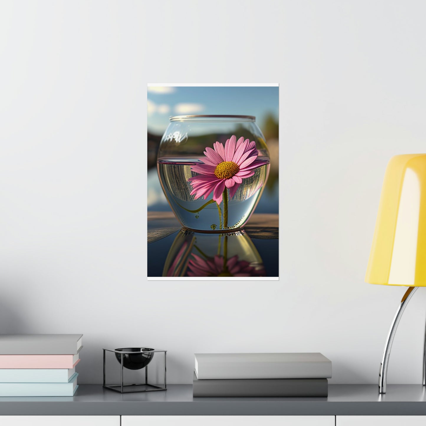 Premium Matte Vertical Posters Pink Daisy 3