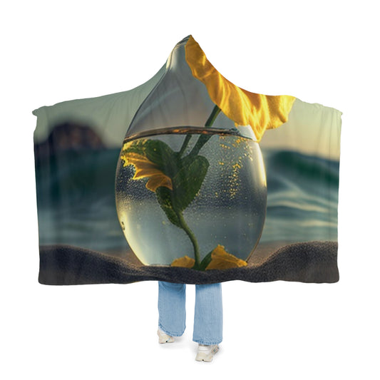 Snuggle Hooded Blanket Yellow Hibiscus glass 2