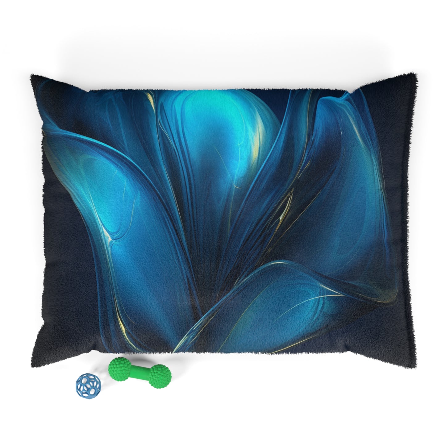 Pet Bed Abstract Blue Tulip 2