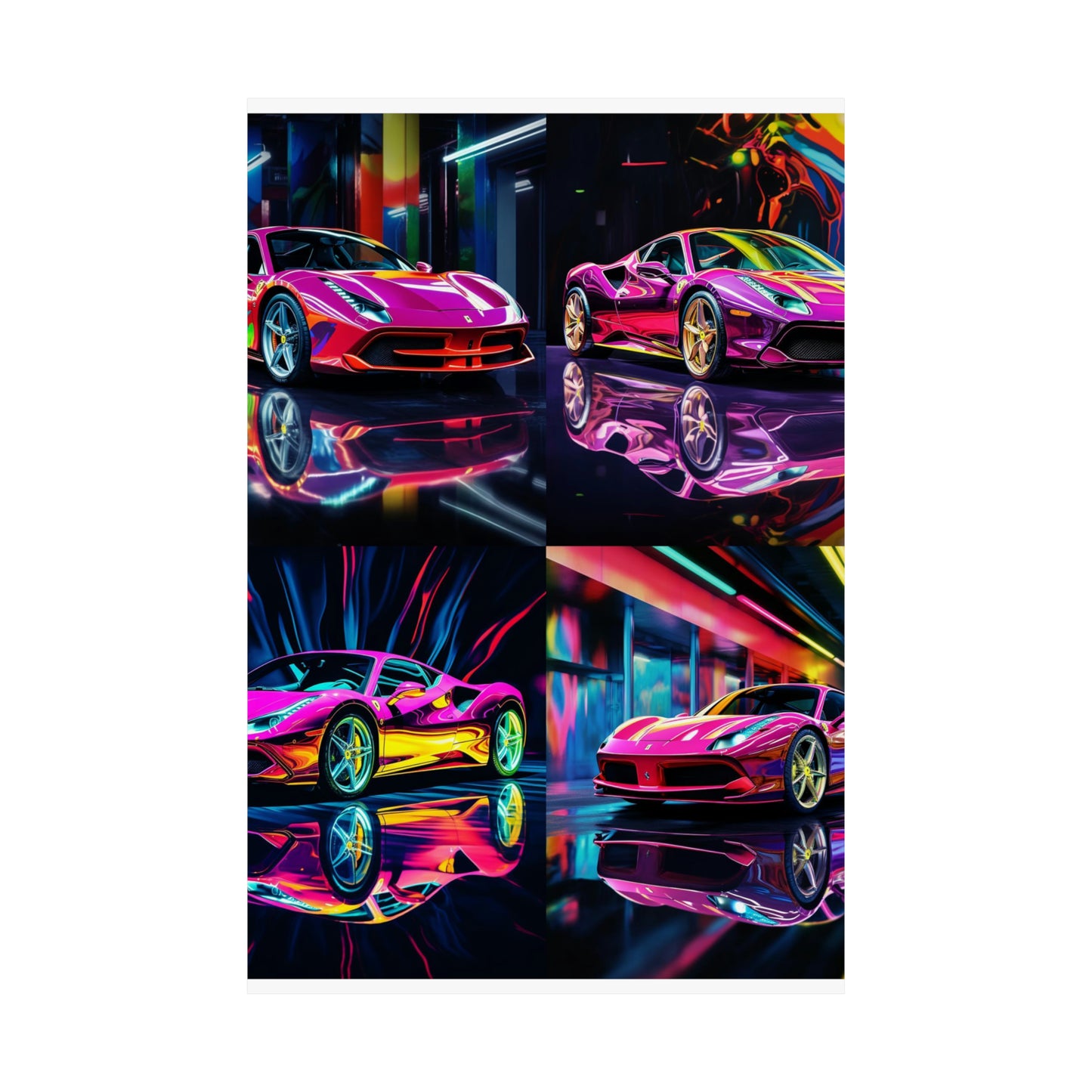 Premium Matte Vertical Posters Pink Macro Ferrari 5