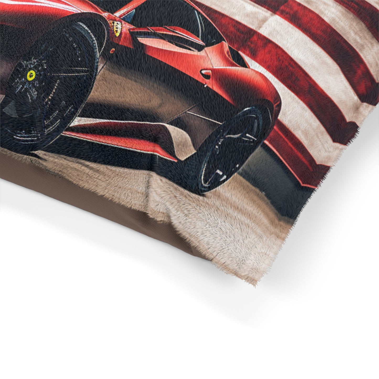 Pet Bed American Flag Background Ferrari 4