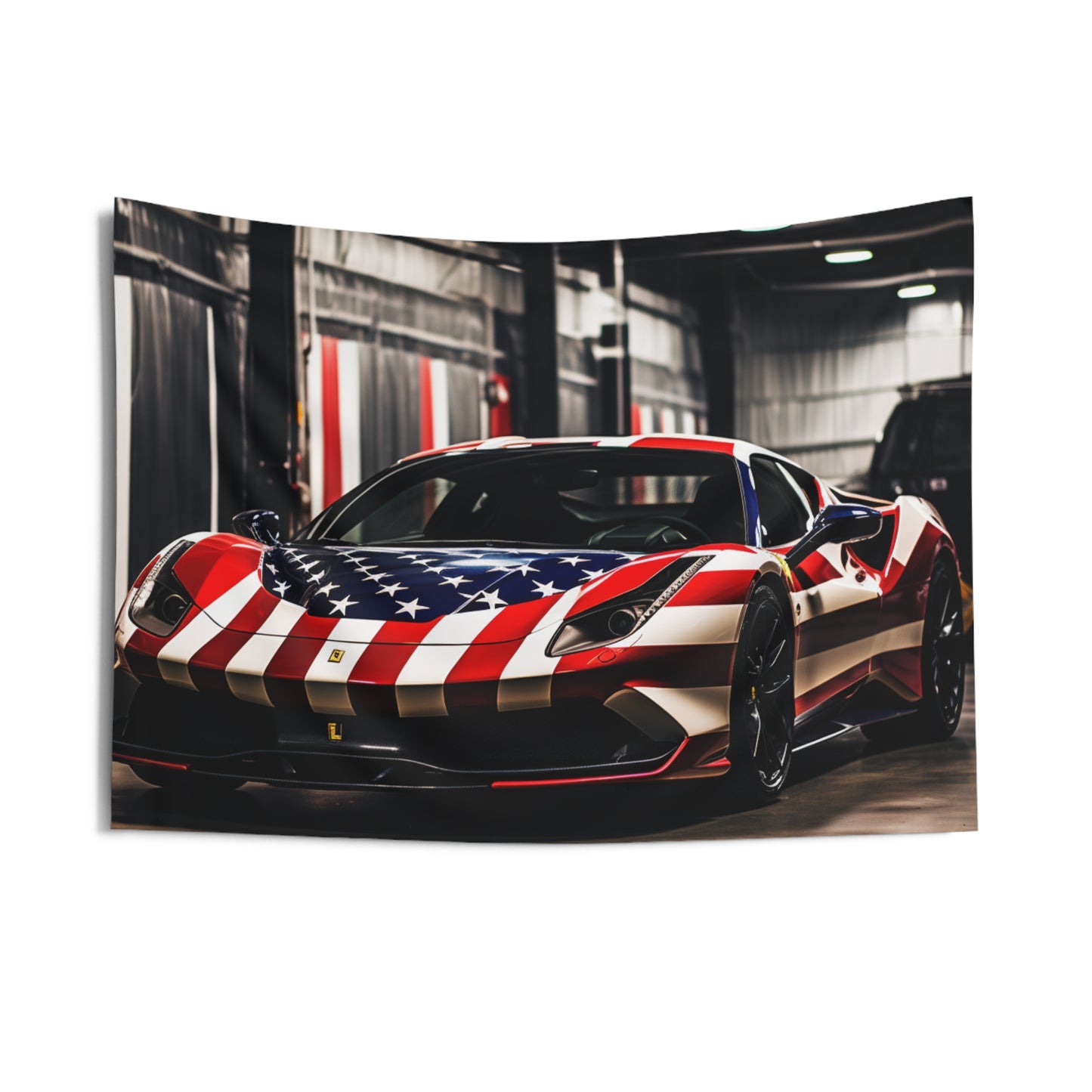 Indoor Wall Tapestries American Flag Farrari 3