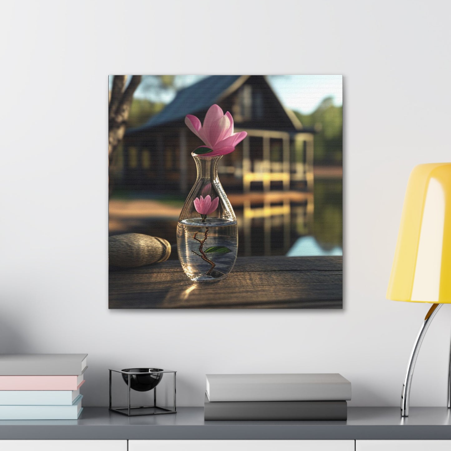 Canvas Gallery Wraps Magnolia in a Glass vase 4