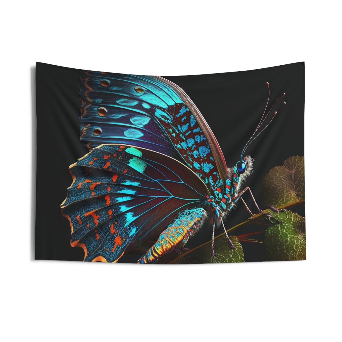 Indoor Wall Tapestries Hue Neon Butterfly 2