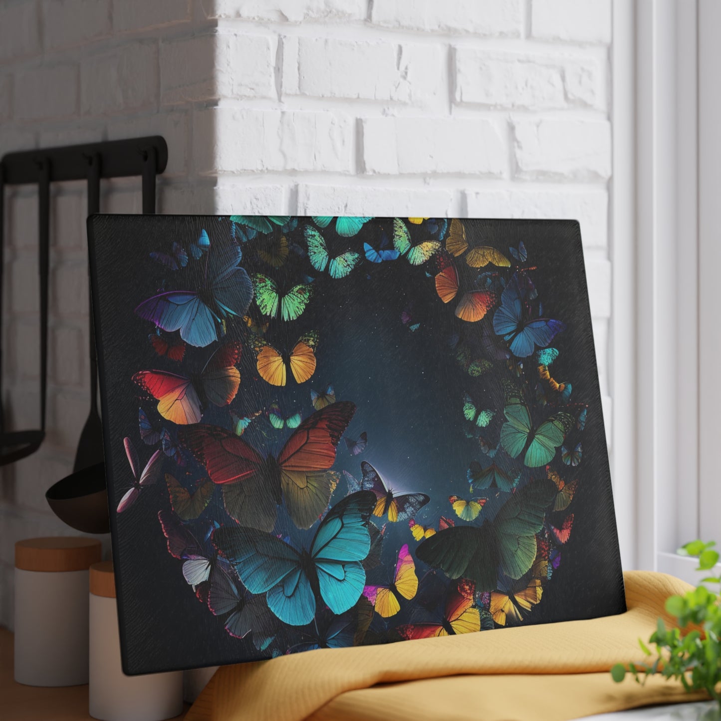 Glass Cutting Board Moon Butterfly 3