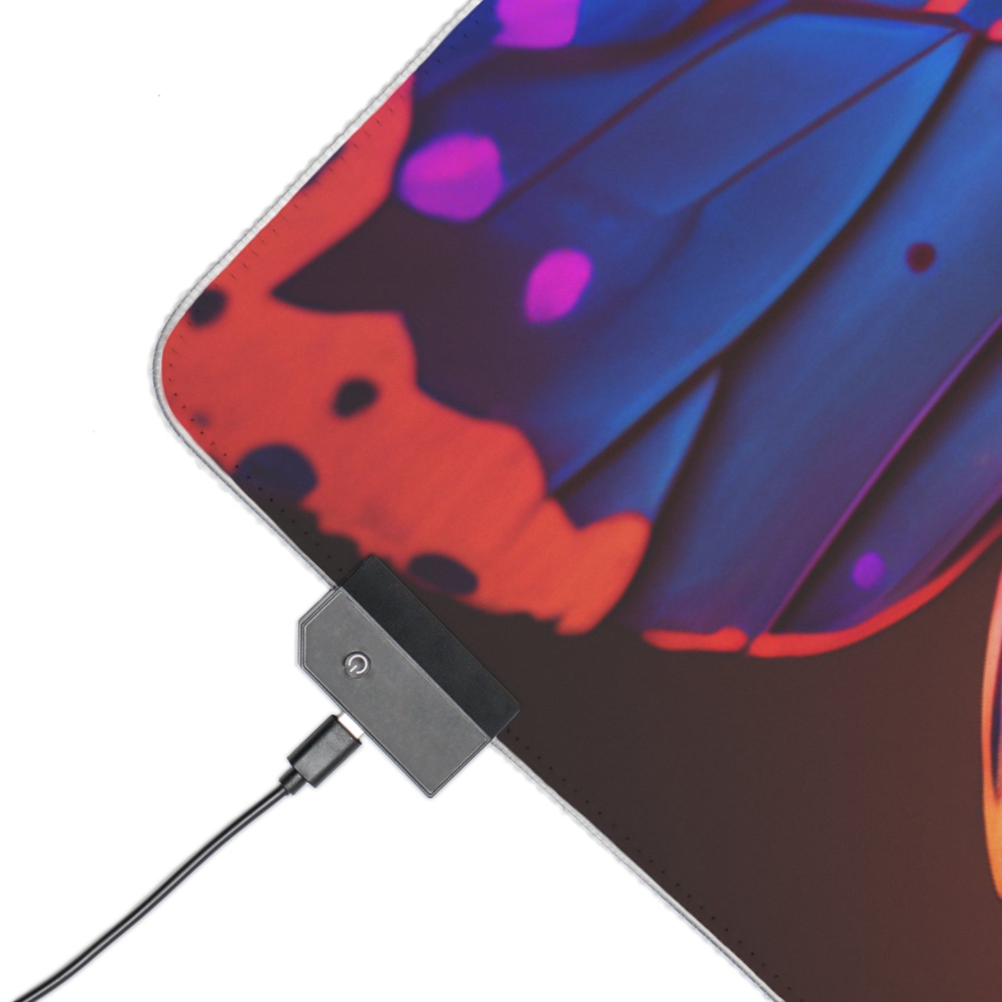 LED Gaming Mouse Pad Neon Butterfly Macro 3