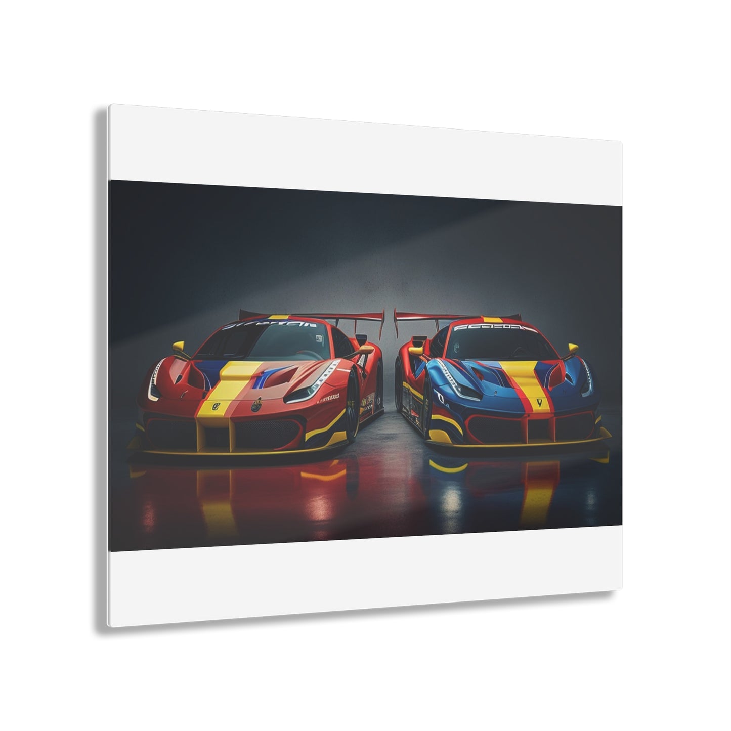 Acrylic Prints Ferrari Red Blue 4