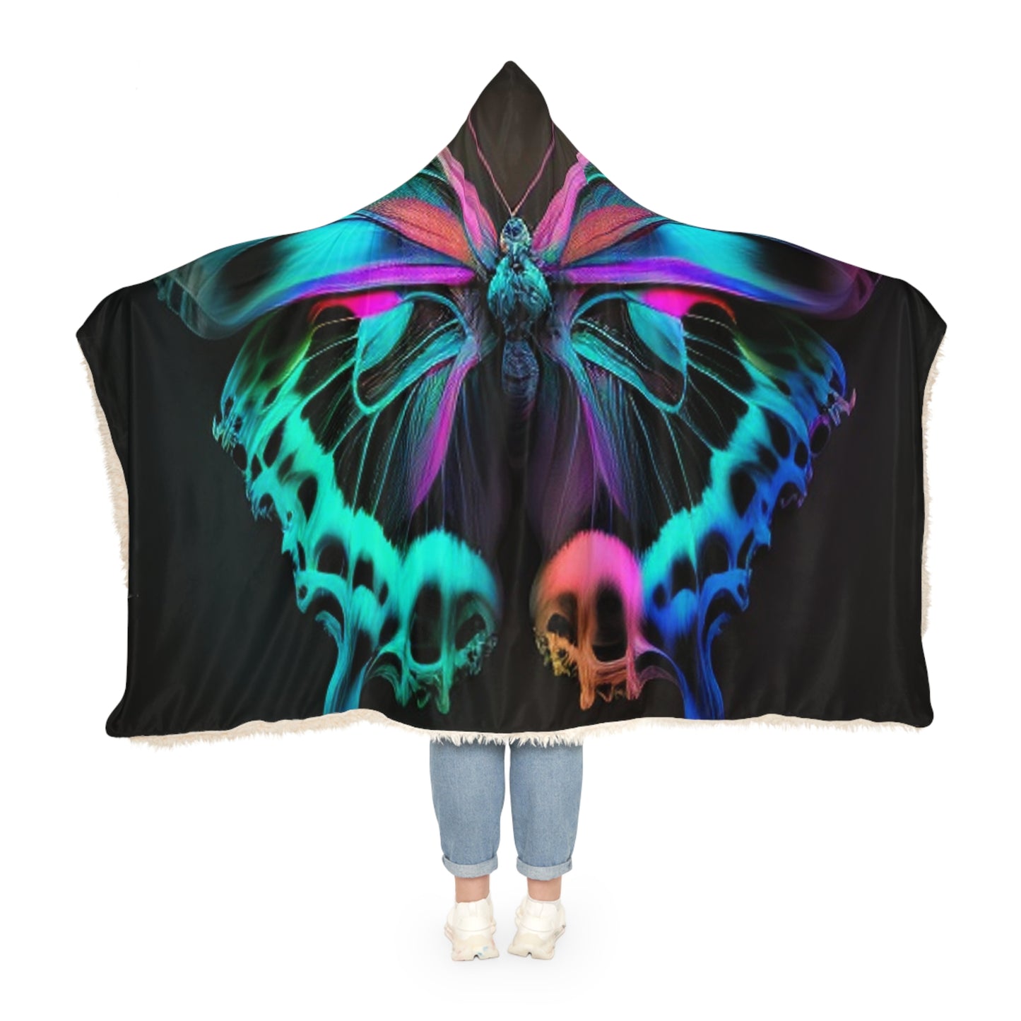 Snuggle Hooded Blanket Neon Butterfly Fusion 2