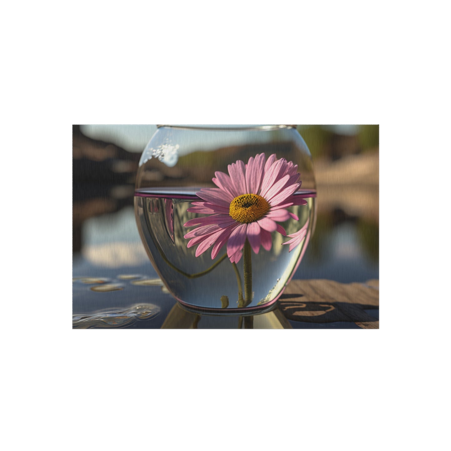 Outdoor Rug  Daisy in a vase 1