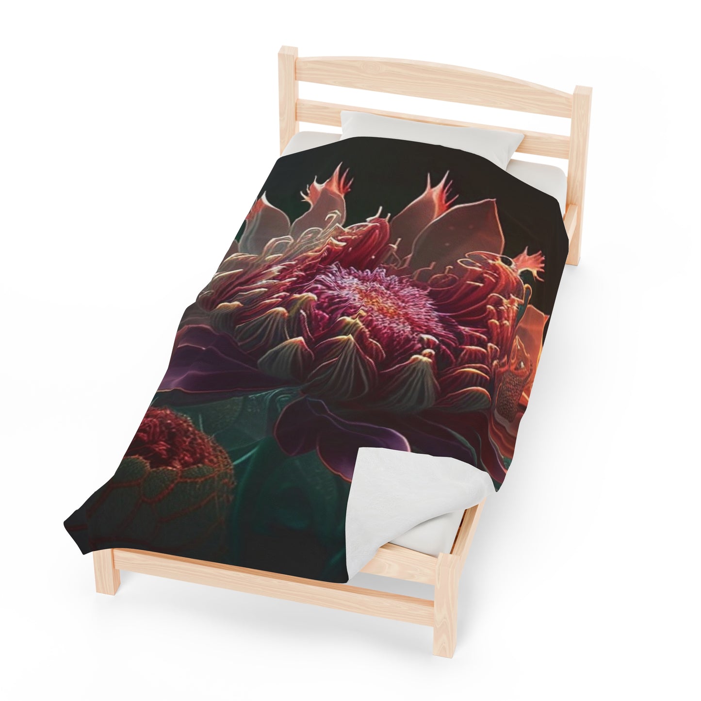 Velveteen Plush Blanket Flower Arangment 1