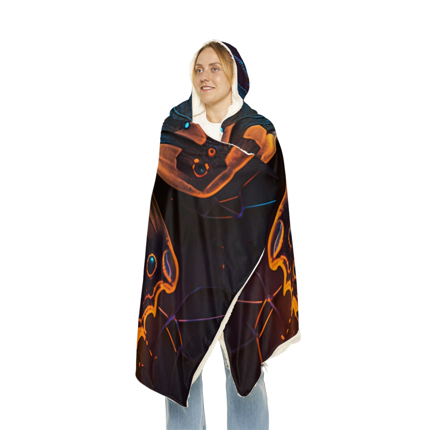 Snuggle Hooded Blanket Neon Hue Butterfly 2