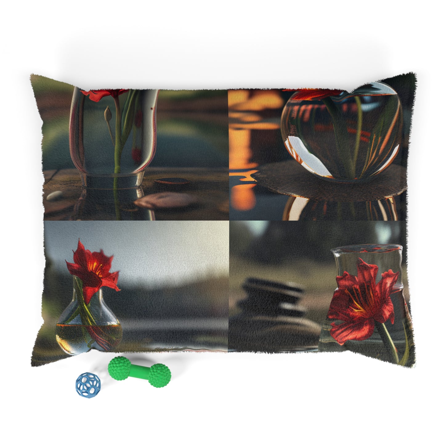 Pet Bed Red Lily in a Glass vase 5