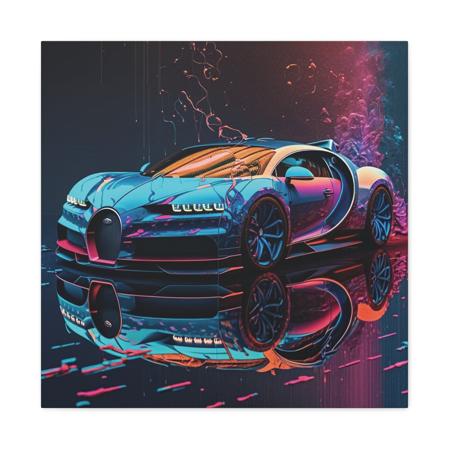 Canvas Gallery Wraps Bugatti Neon Chiron 4