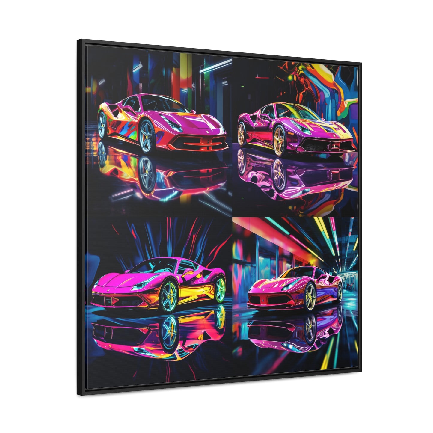 Gallery Canvas Wraps, Square Frame Pink Macro Ferrari 5