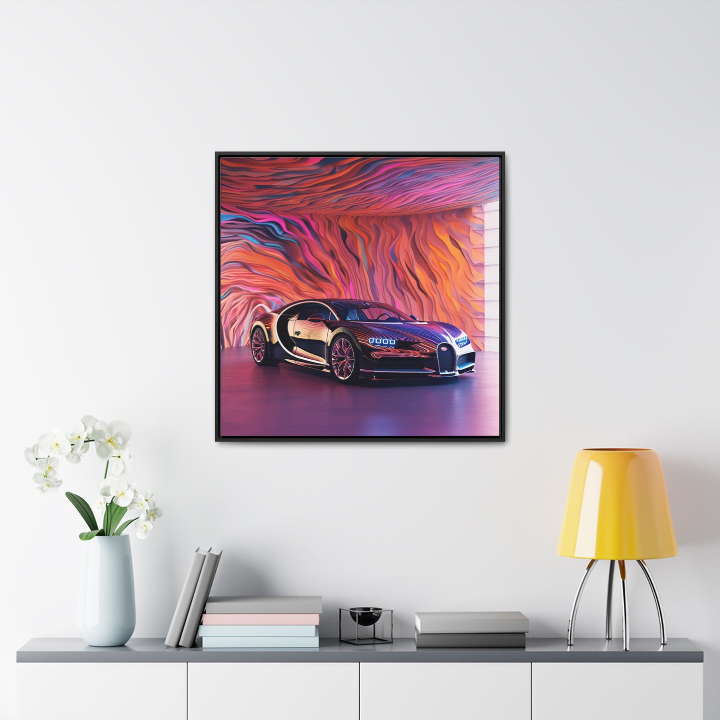 Gallery Canvas Wraps, Square Frame Bugatti Abstract Flair 4