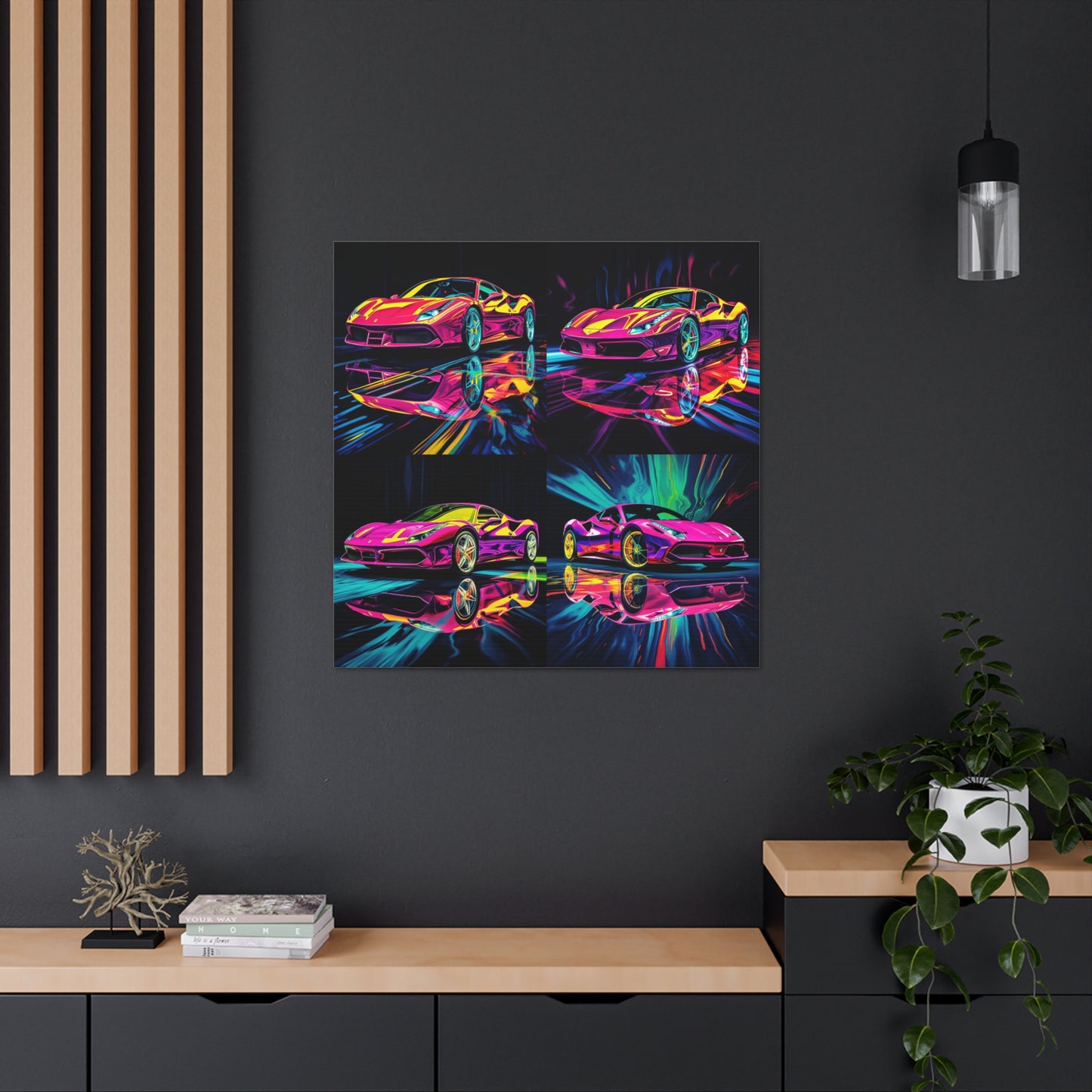 Canvas Gallery Wraps Pink Ferrari Macro 5