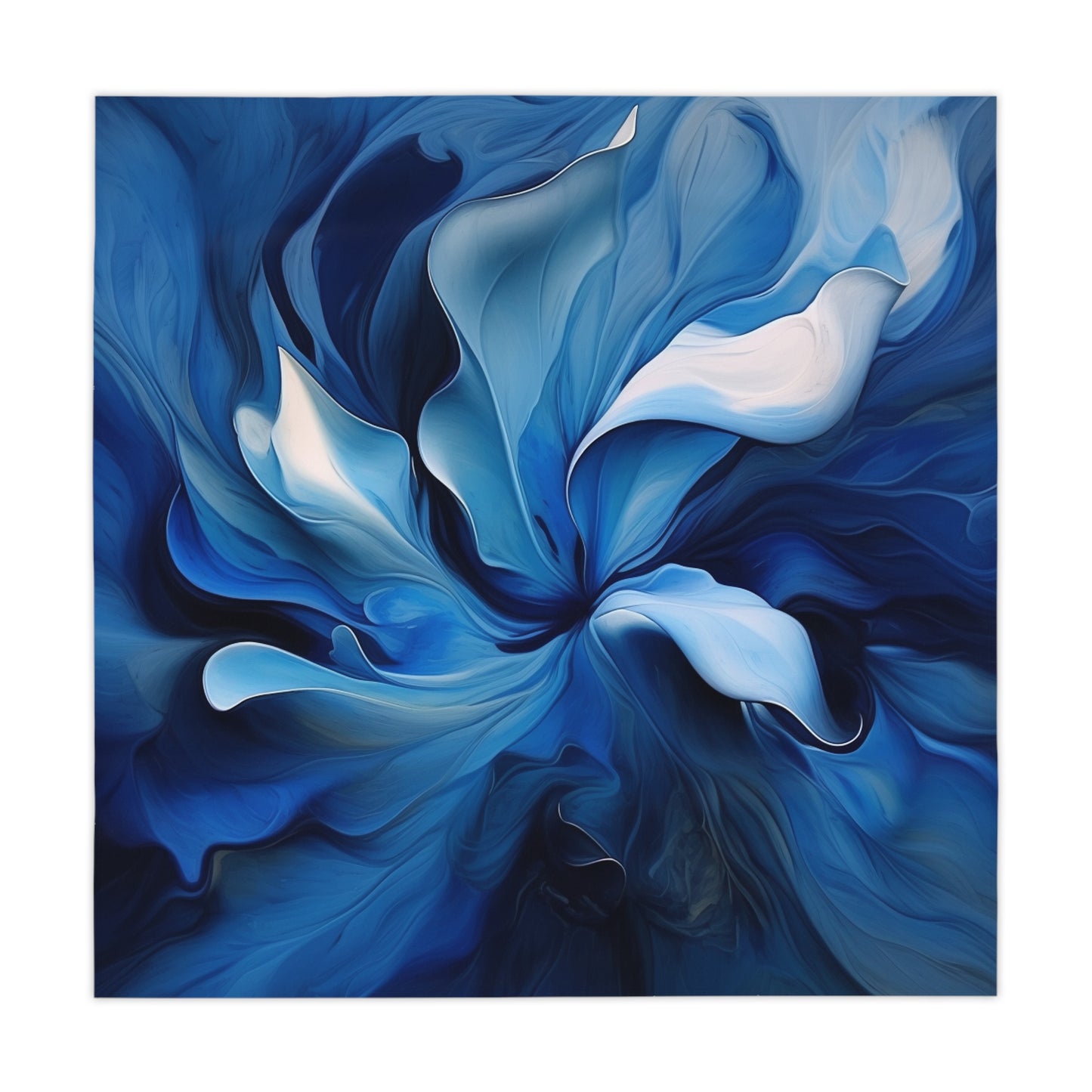 Tablecloth Abstract Blue Tulip 4