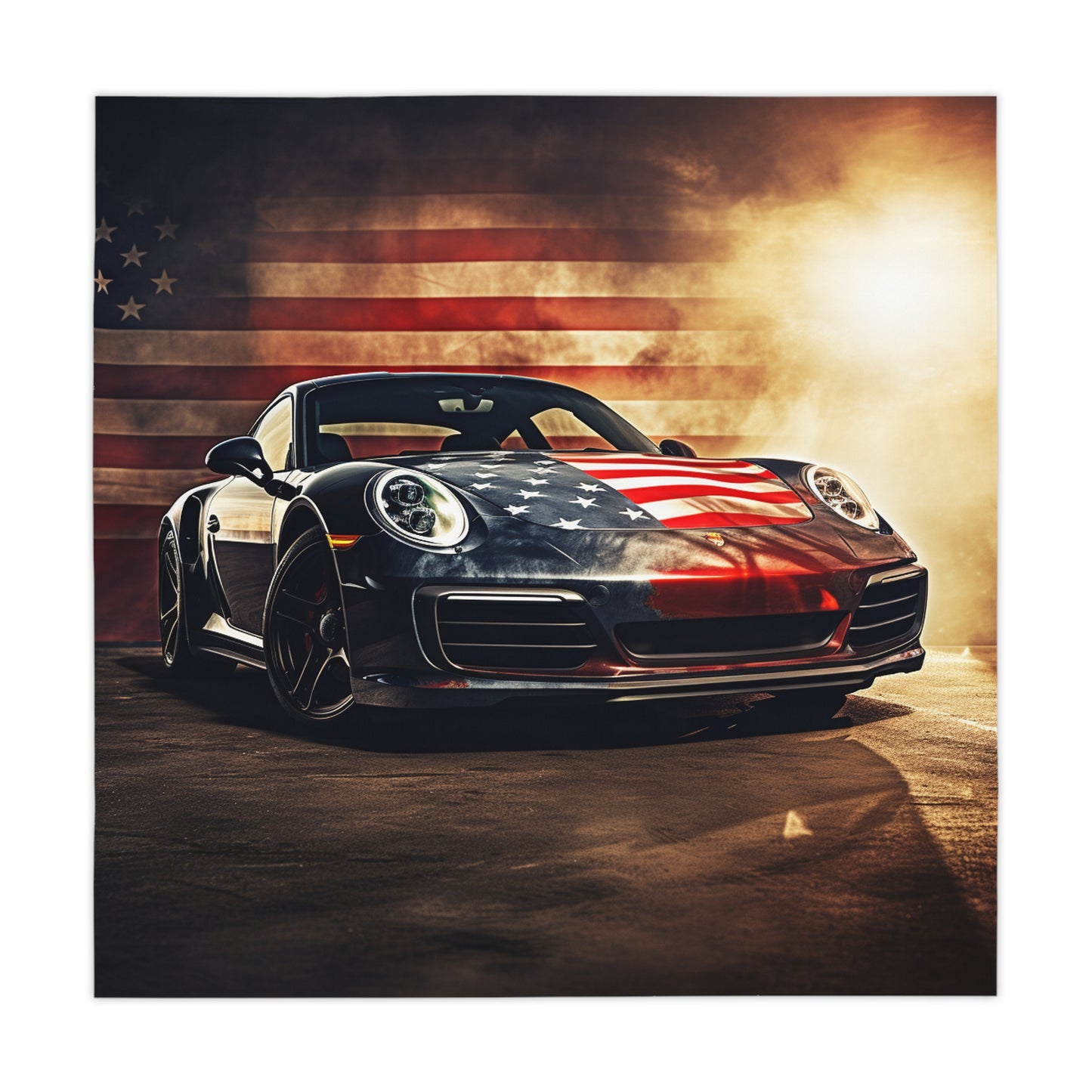 Tablecloth Abstract American Flag Background Porsche 1