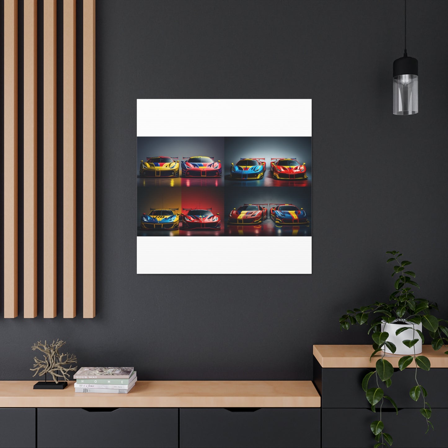 Canvas Gallery Wraps Ferrari Red Blue 5