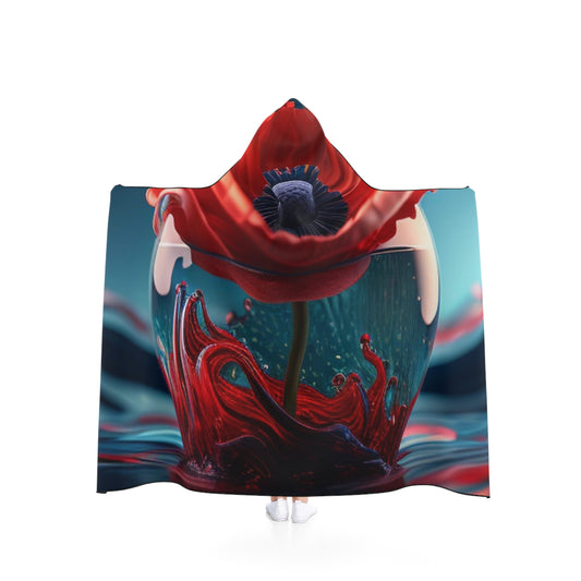 Hooded Blanket Red Anemone in a Vase 2