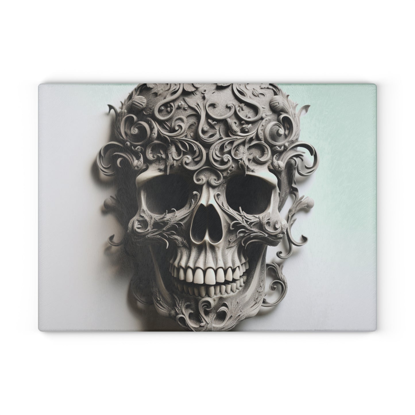 Glass Cutting Board Skull Treble Clef 2