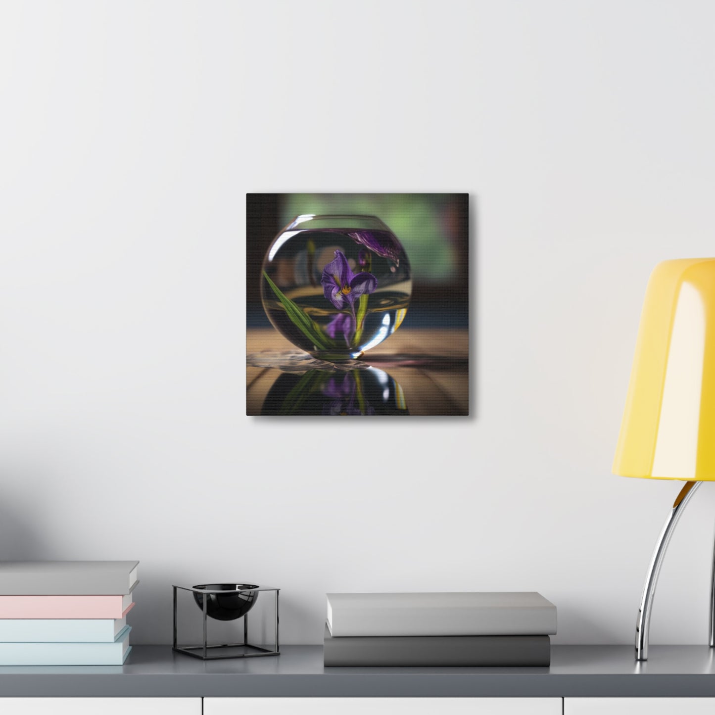 Canvas Gallery Wraps Purple Iris in a vase 1