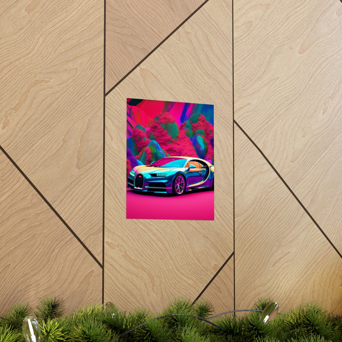 Premium Matte Vertical Posters Florescent Bugatti Flair 4