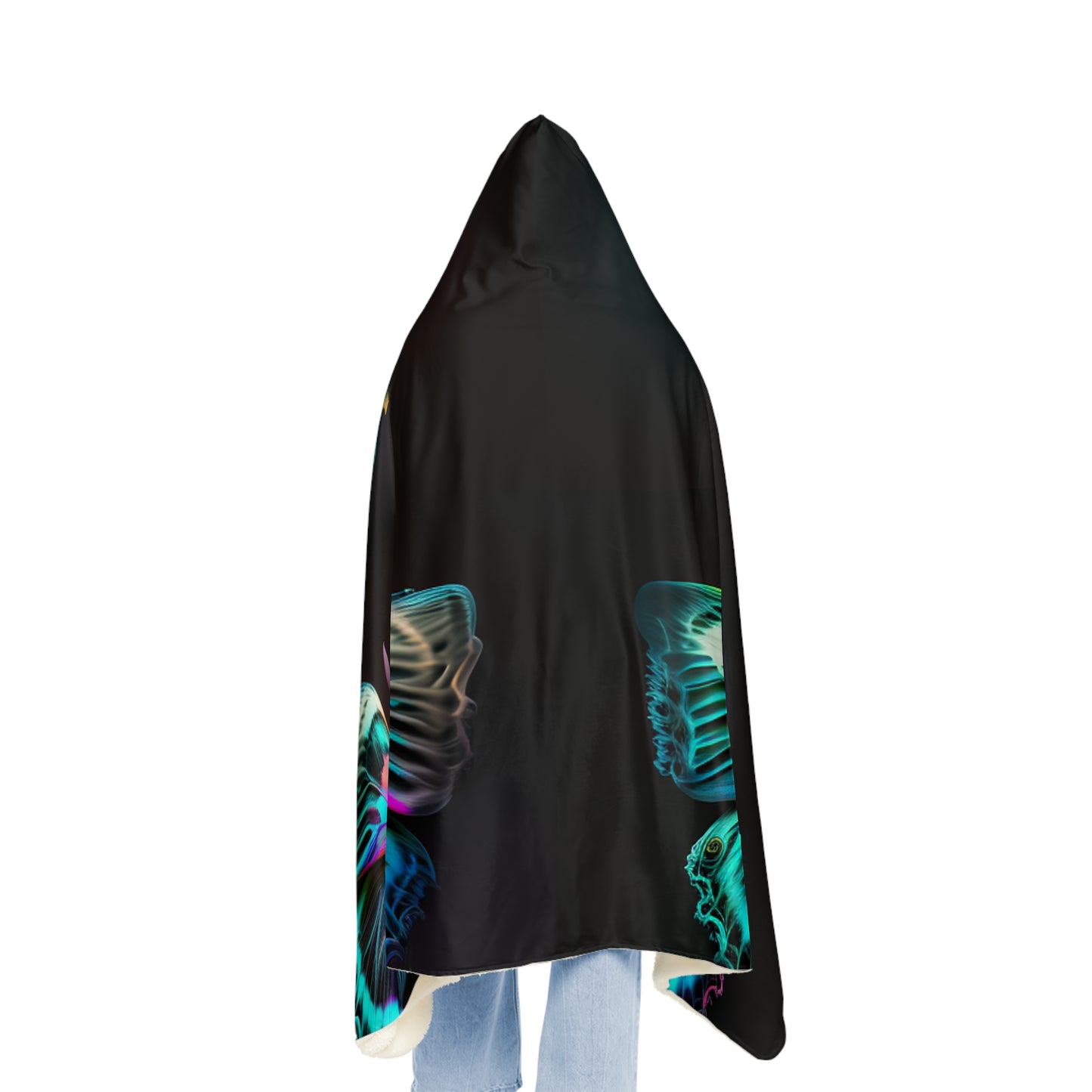 Snuggle Hooded Blanket Neon Butterfly Fusion 5