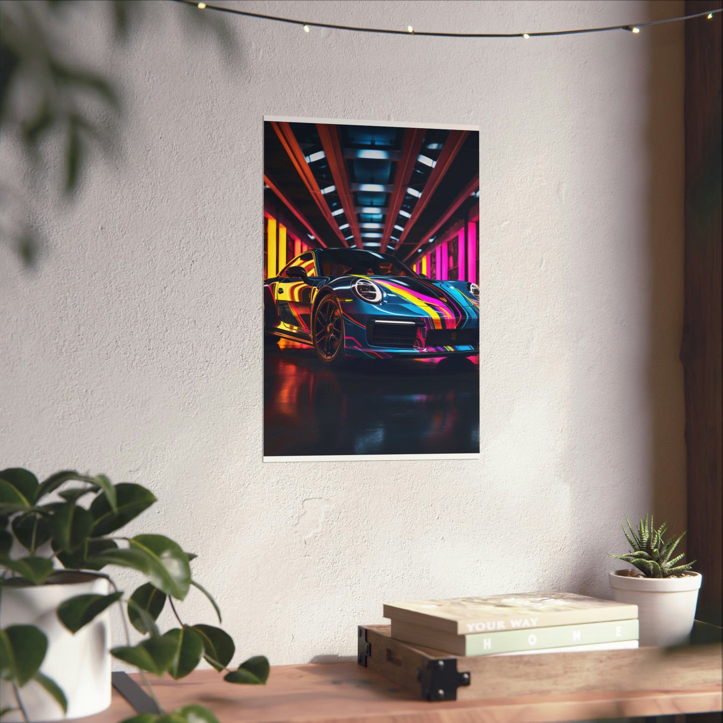 Premium Matte Vertical Posters Macro Porsche 1