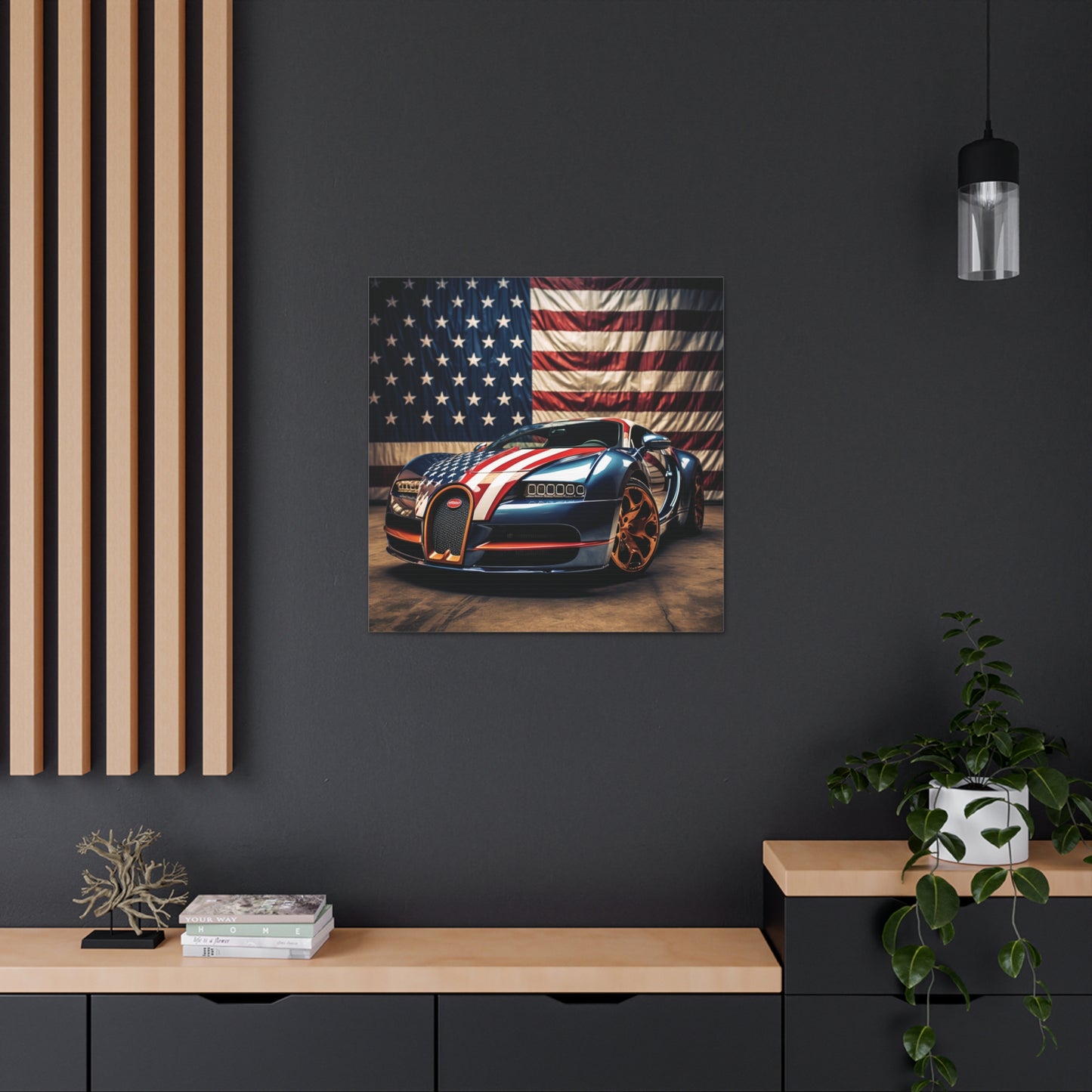 Canvas Gallery Wraps Bugatti Flag American 4