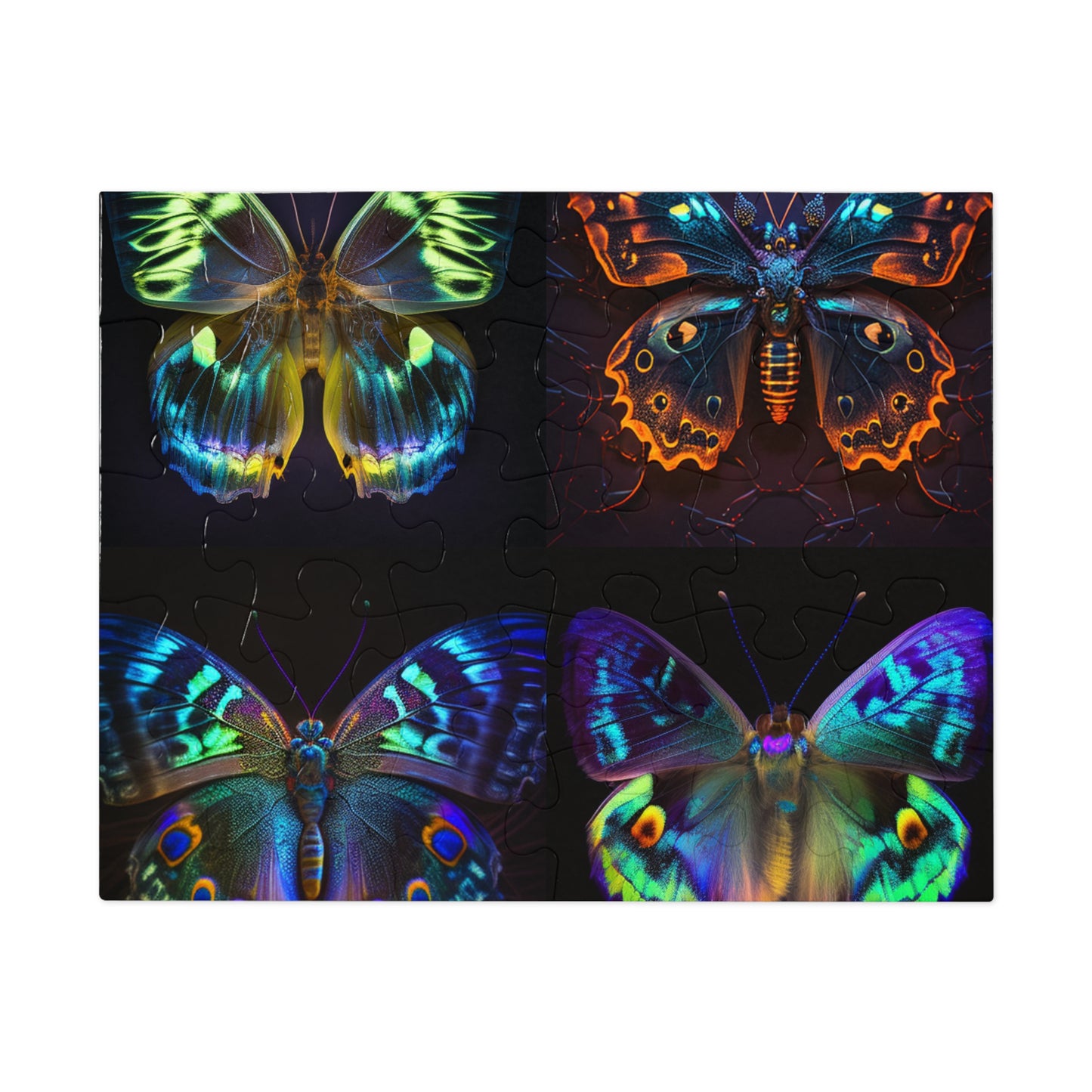 Jigsaw Puzzle (30, 110, 252, 500,1000-Piece) Neon Hue Butterfly 5