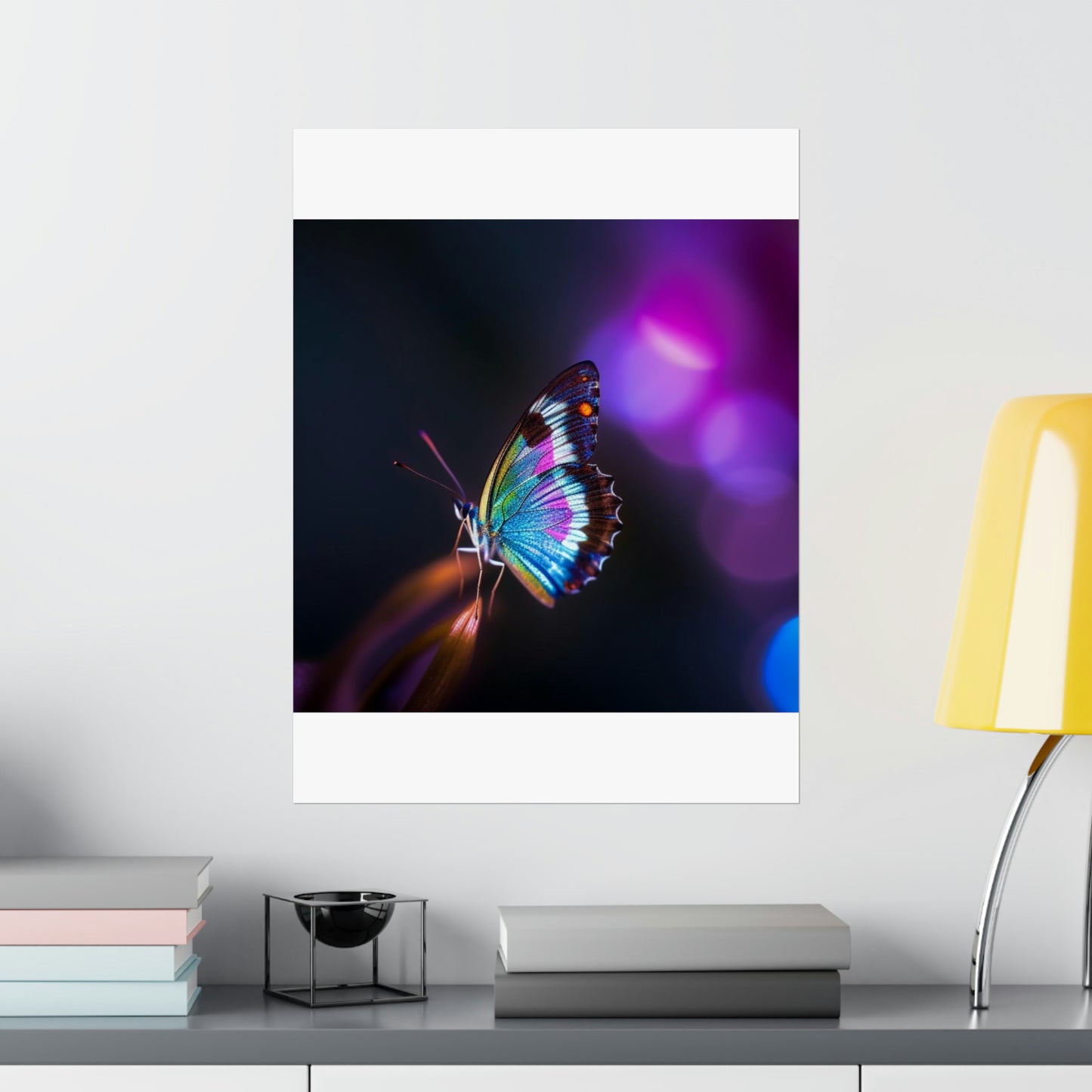 Premium Matte Vertical Posters Photo Realistic Butterfly 1