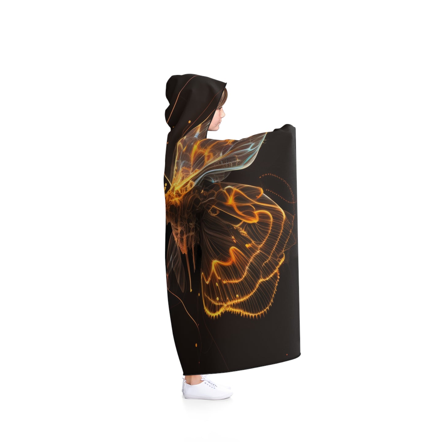 Hooded Blanket Neon Glo Butterfly 1