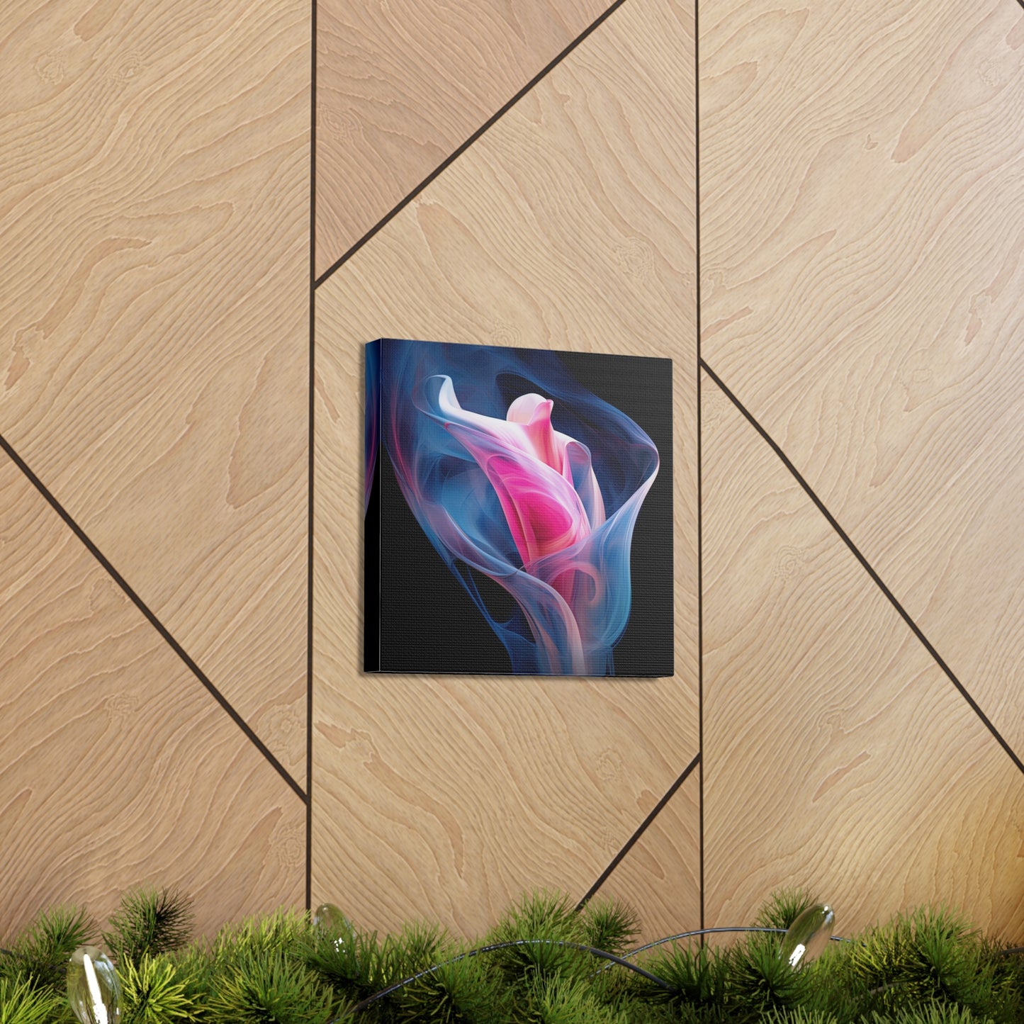 Canvas Gallery Wraps Pink & Blue Tulip Rose 3