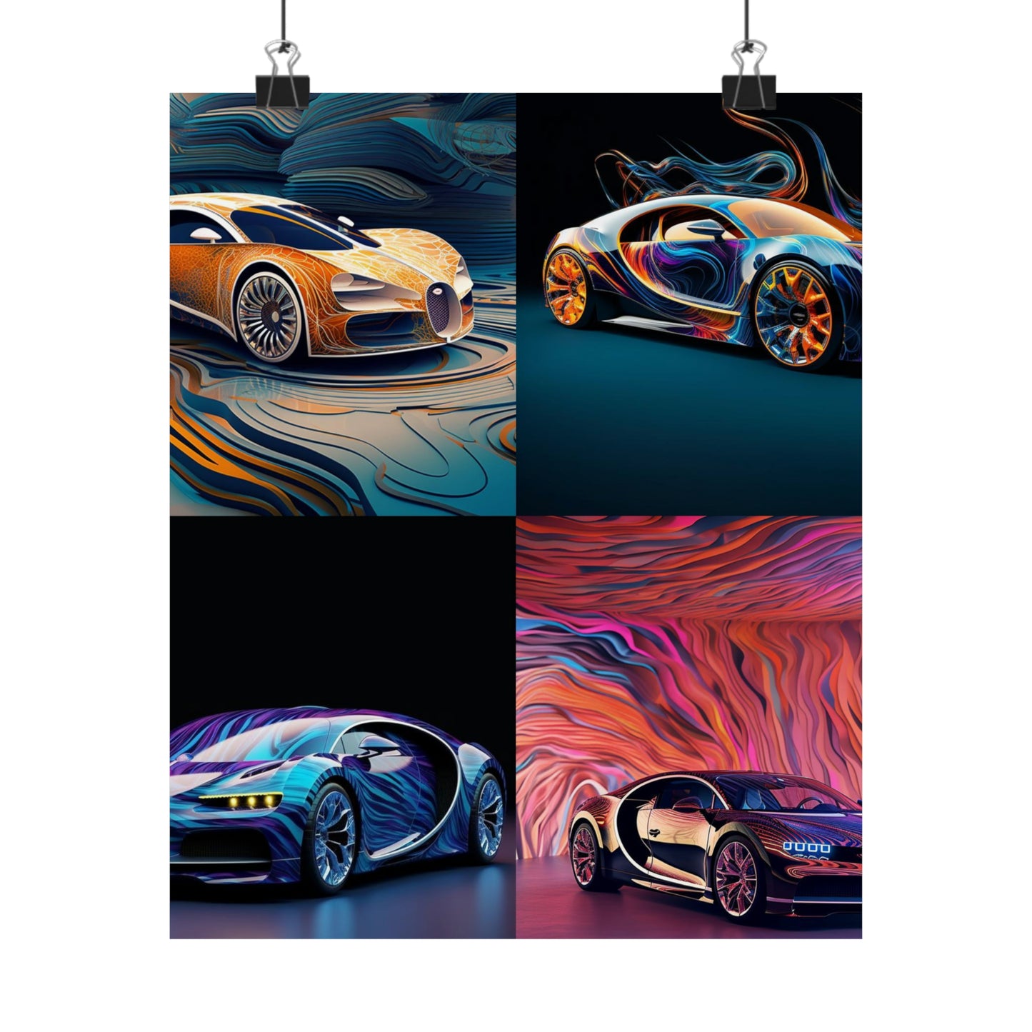 Premium Matte Vertical Posters Bugatti Abstract Flair 5