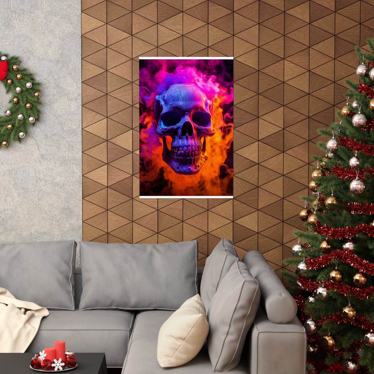 Premium Matte Vertical Posters Macro Skull 4