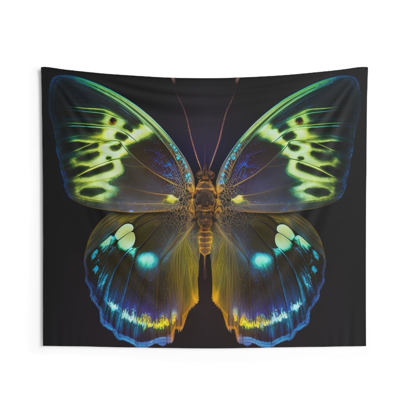 Indoor Wall Tapestries Neon Hue Butterfly 1