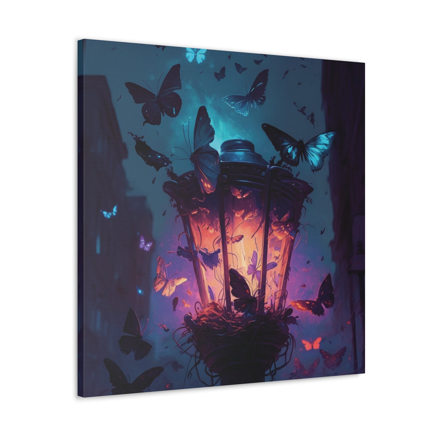 Canvas Gallery Wraps Street Light Butterfly 3