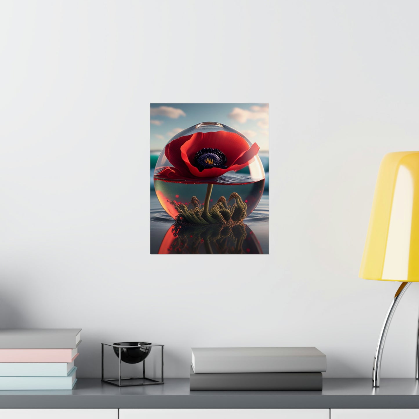 Premium Matte Vertical Posters Red Anemone in a Vase 4