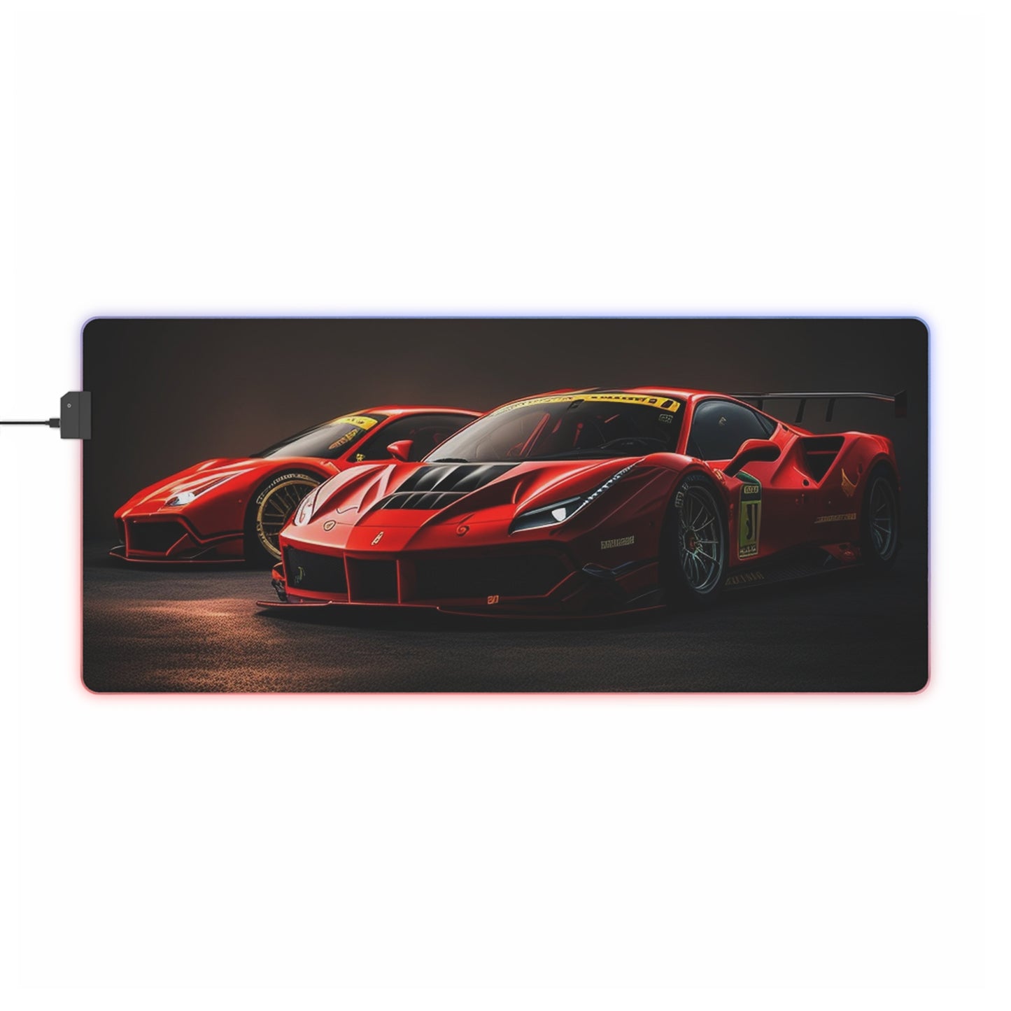 LED Gaming Mouse Pad Ferrari Red 4