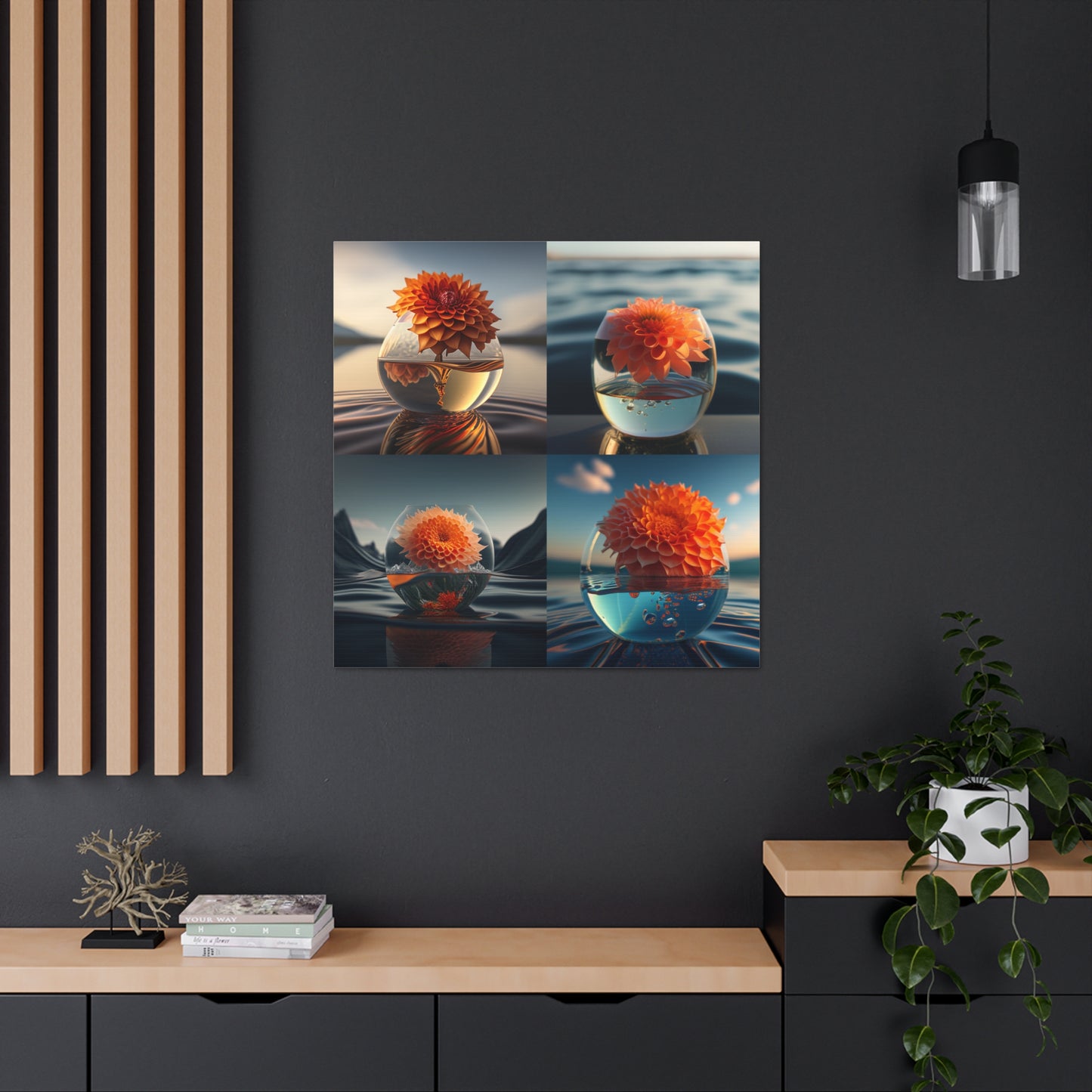 Canvas Gallery Wraps Dahlia Orange 5