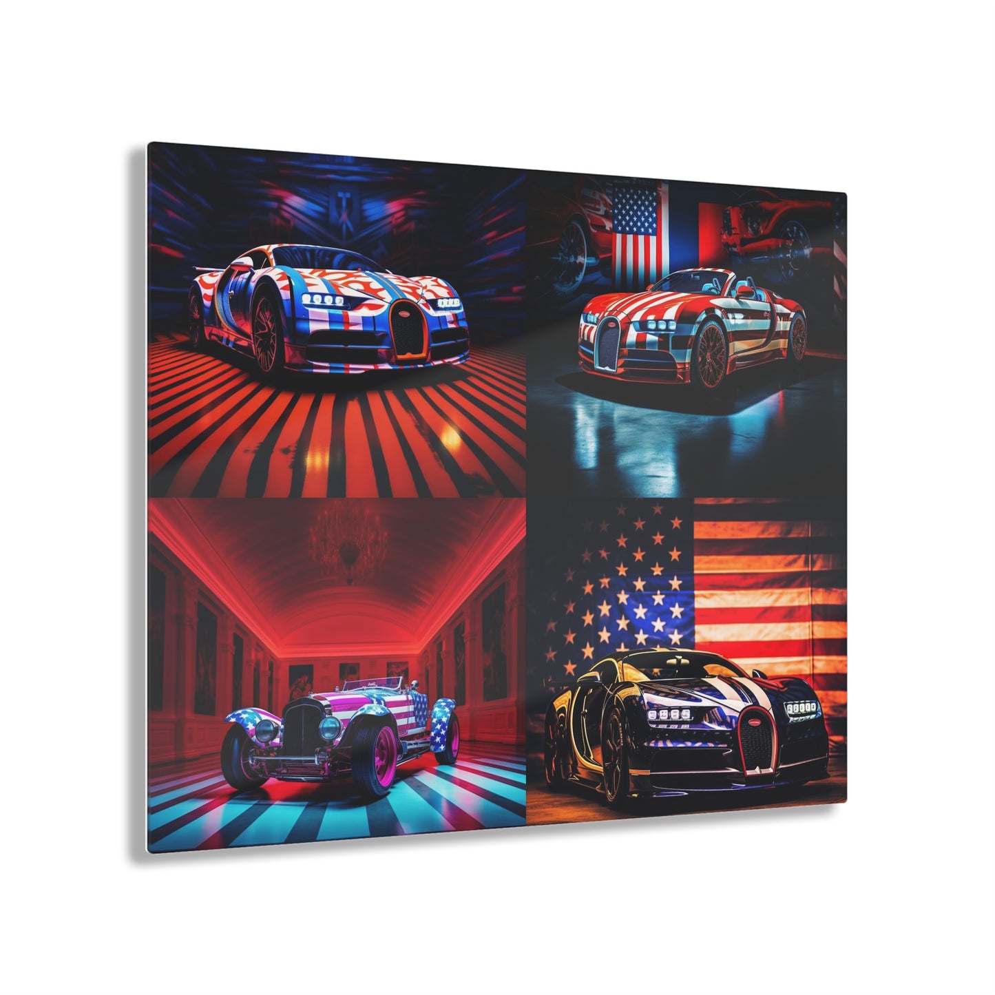 Acrylic Prints Macro Bugatti American Flag 5