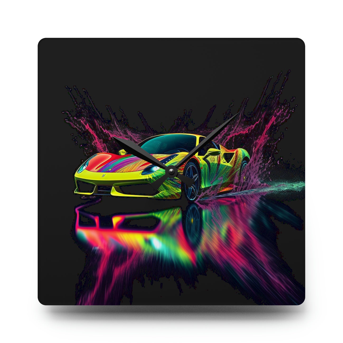 Acrylic Wall Clock Ferrari Fusion Water 2