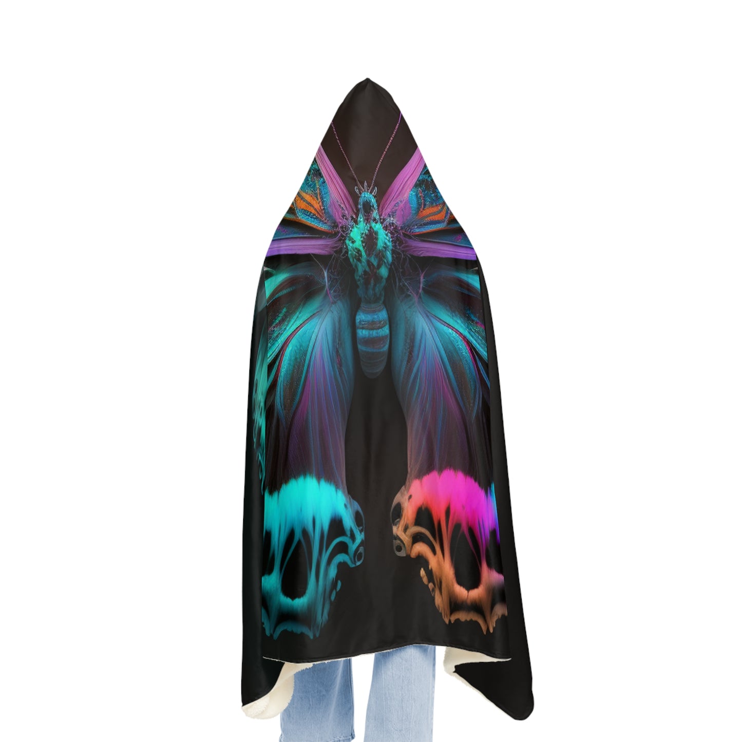 Snuggle Hooded Blanket Raw Florescent Glow 2