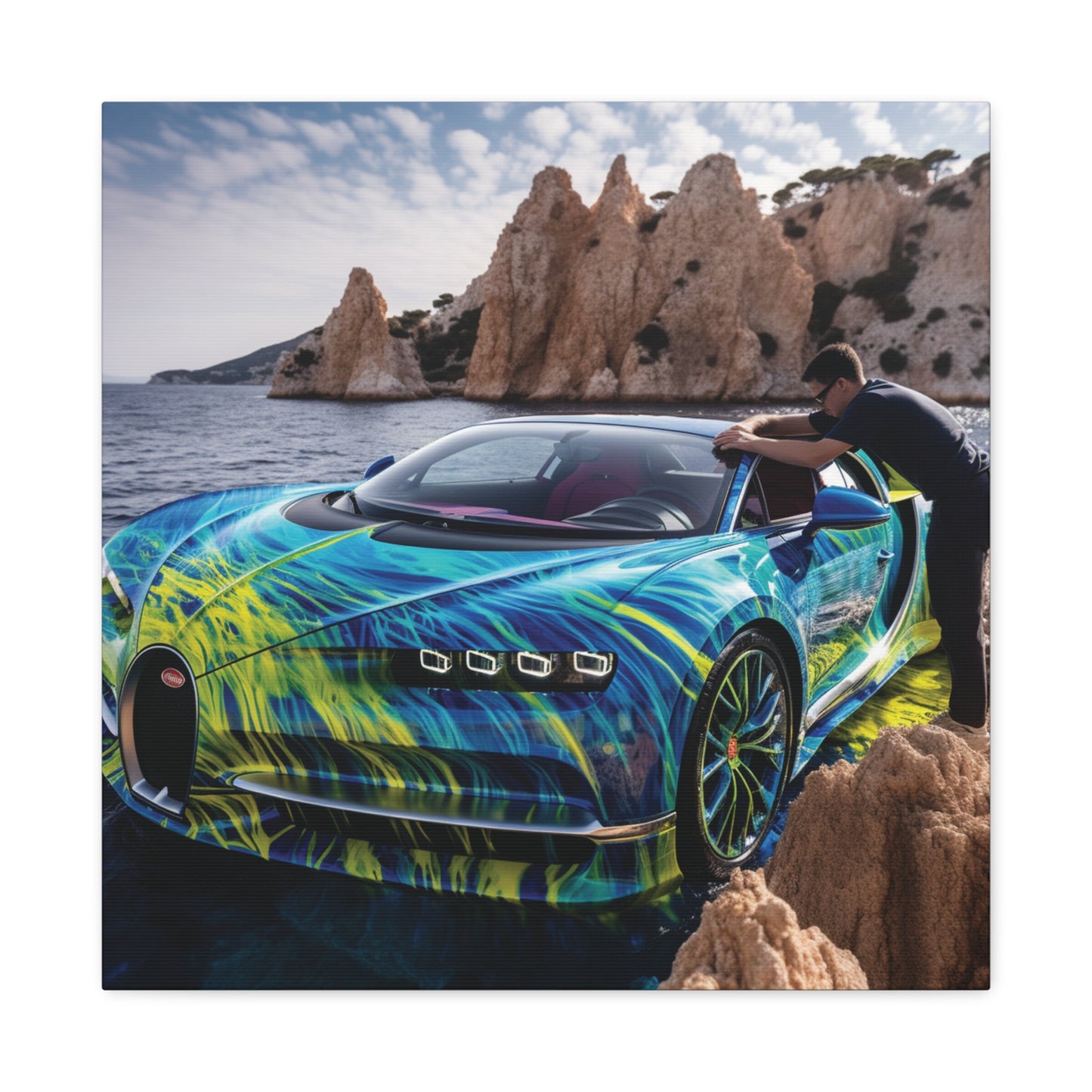 Canvas Gallery Wraps Bugatti Water 1