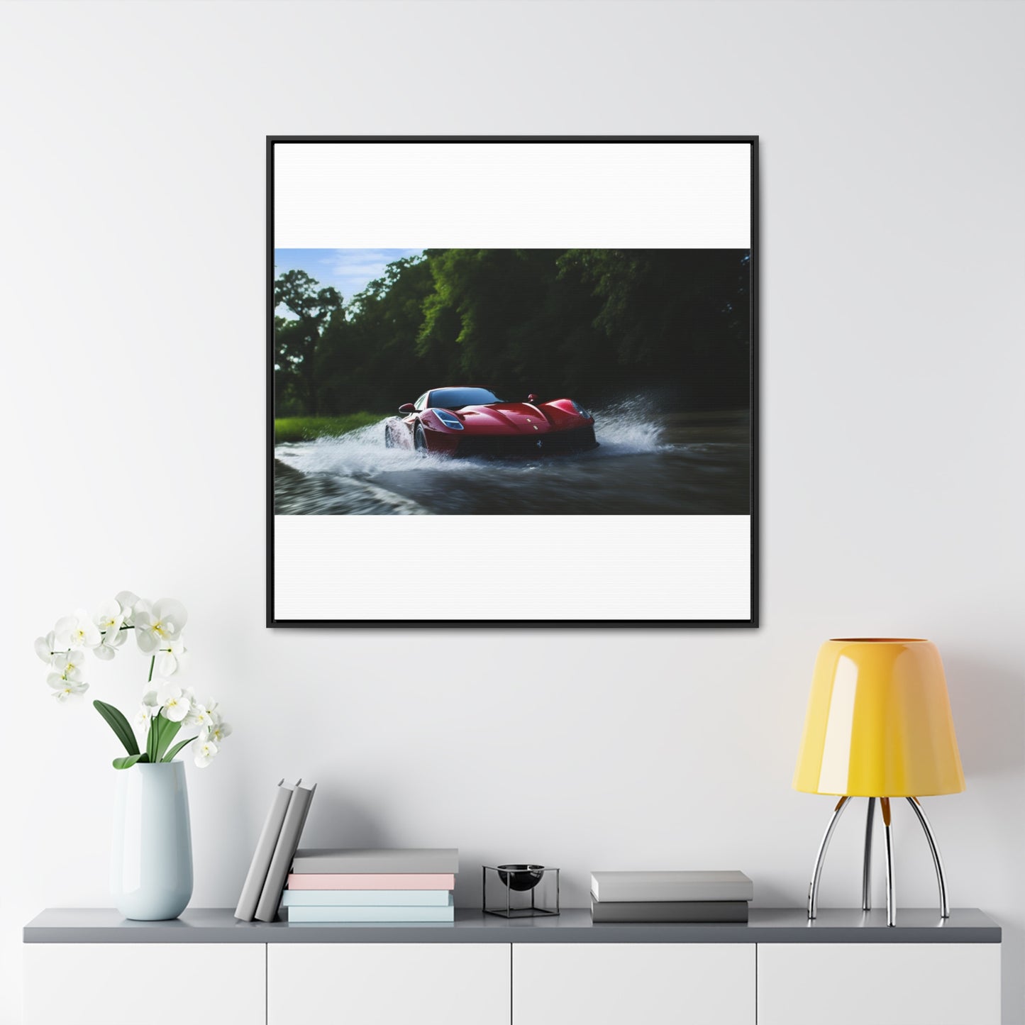 Gallery Canvas Wraps, Square Frame Water Ferrari Splash 1