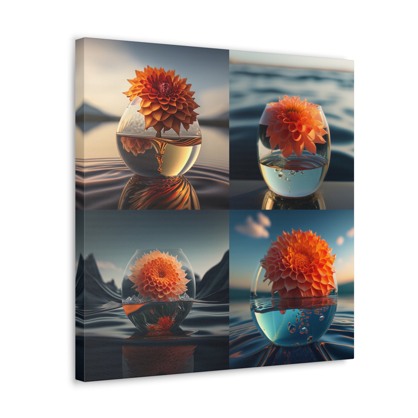 Canvas Gallery Wraps Dahlia Orange 5